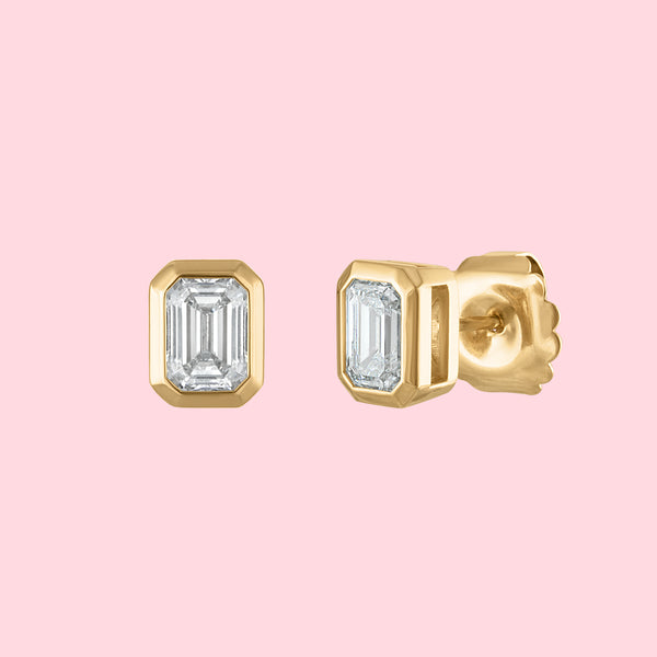 LAB GROWN DIAMOND BEZEL STUDS