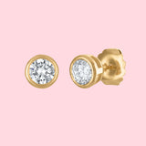 2 TOTAL CARAT WEIGHT ROUND BEZEL STUDS