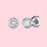 2 TOTAL CARAT WEIGHT ROUND BEZEL STUDS